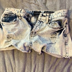light wash shorts